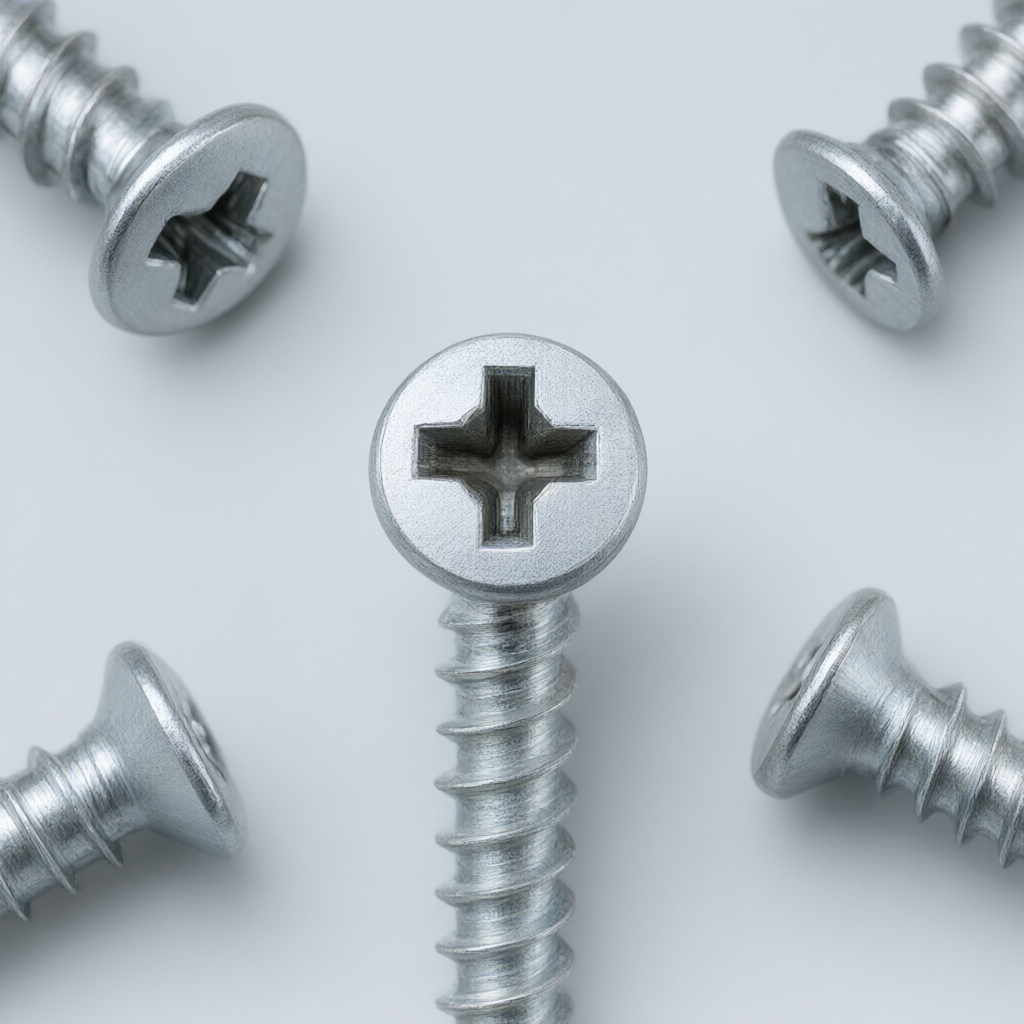 Silver Flat Head Wood Screws - Image 3