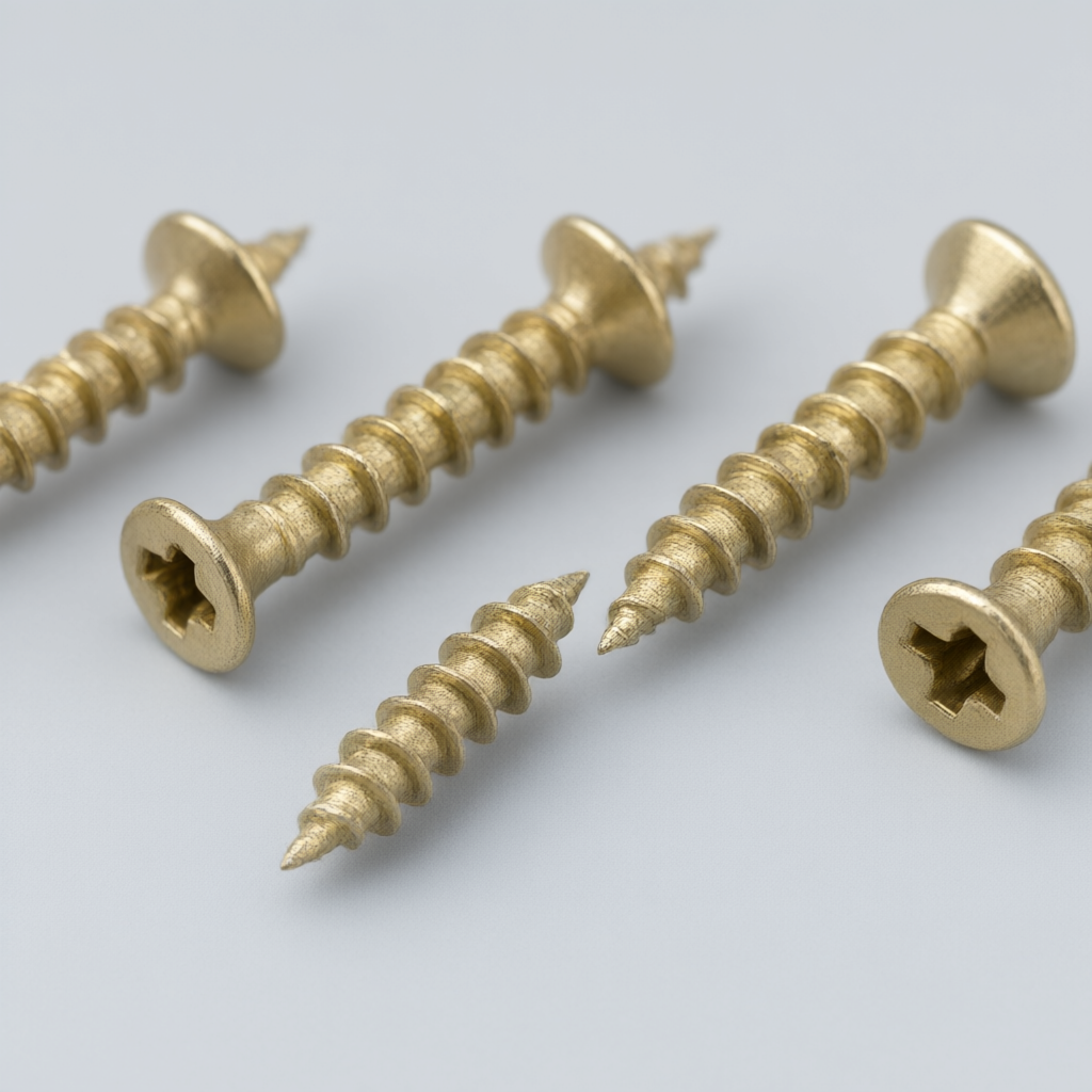 Gold Flat Head Wood Screws - Image 4