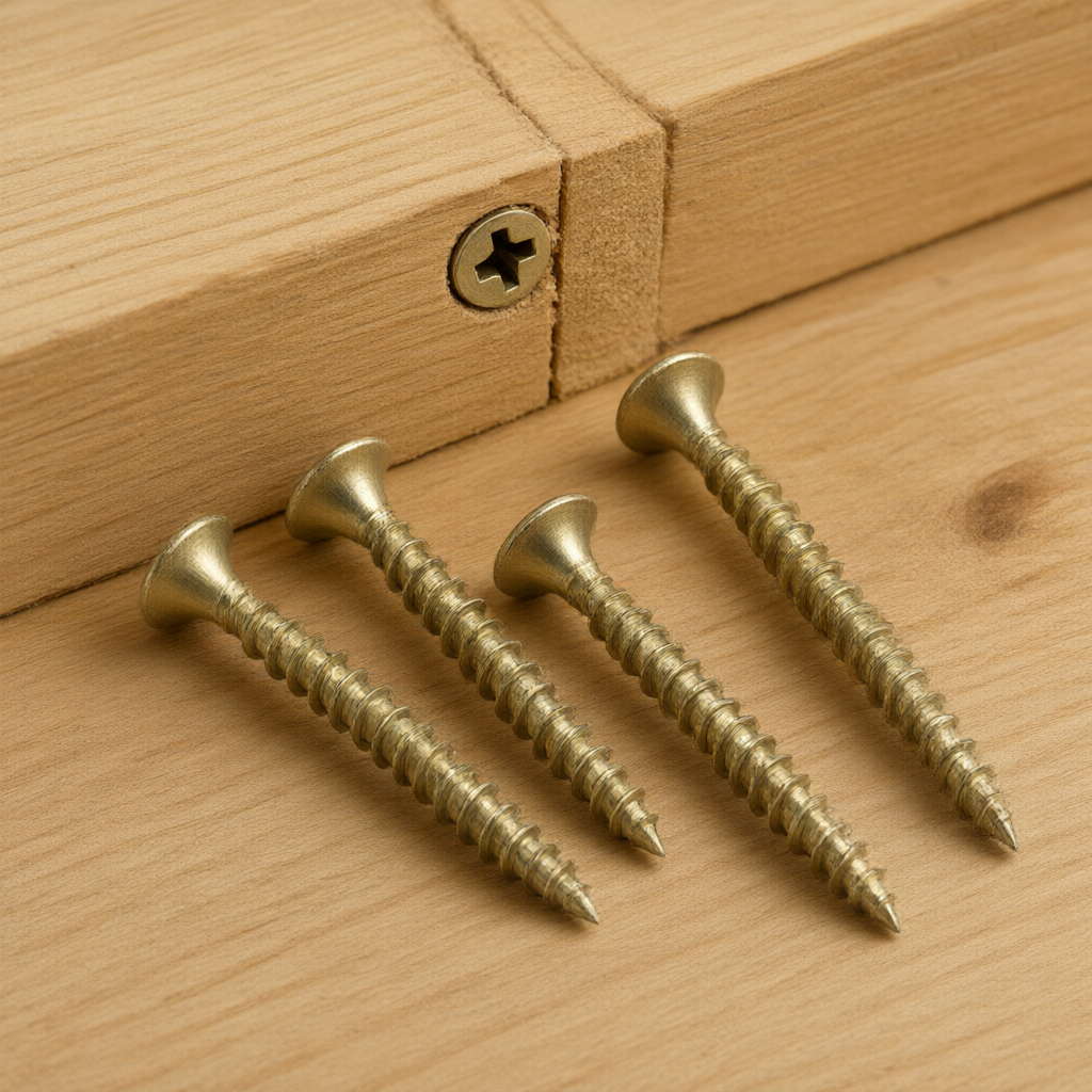 Gold Flat Head Wood Screws